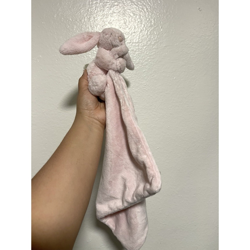 Jellycat Baby Pink‎ Lovey Bashful Bunny Blanket Soother Security